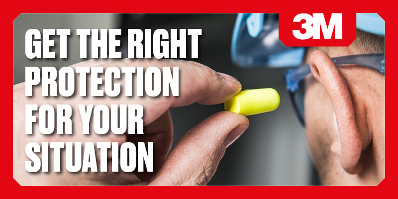 Get the right hearing protection with 3M